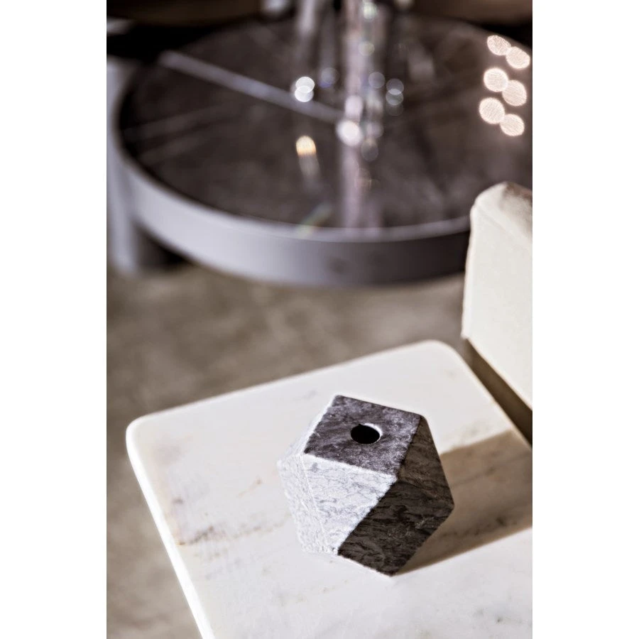 Noir New Arrivals Polyhedron Candle Holders Set Of Four Black Marble 4 Noir New Arrivals Polyhedron Candle Holders Set Of Four Black Marble