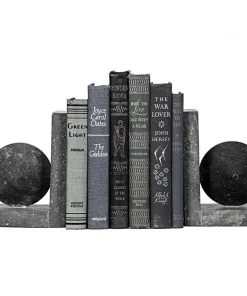 Noir New Arrivals Black Marble Bookends