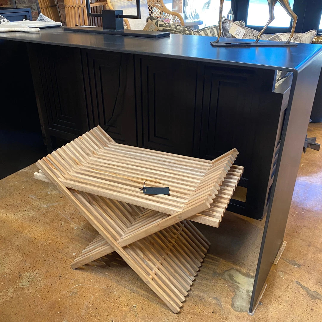 Noir New Arrivals Dede Teak Stool 6 Noir New Arrivals Dede Teak Stool