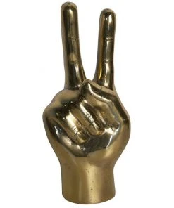 Noir New Arrivals Peace Sign Brass