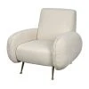 Noir New Arrivals Hera Chair Teddy Ivory Fabric