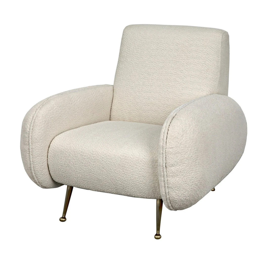 Noir New Arrivals Hera Chair Teddy Ivory Fabric 3 Noir New Arrivals Hera Chair Teddy Ivory Fabric