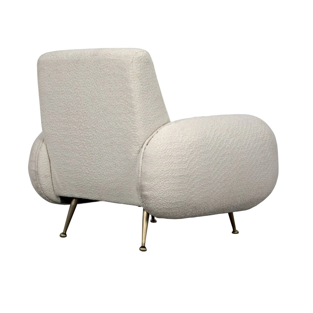 Noir New Arrivals Hera Chair Teddy Ivory Fabric 4 Noir New Arrivals Hera Chair Teddy Ivory Fabric