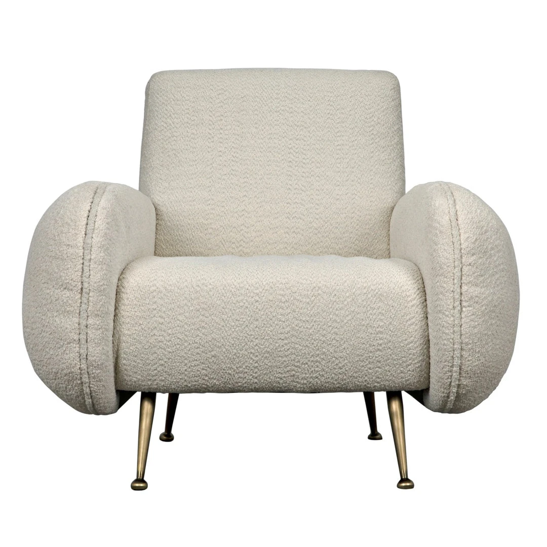 Noir New Arrivals Hera Chair Teddy Ivory Fabric 6 Noir New Arrivals Hera Chair Teddy Ivory Fabric