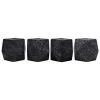 Noir New Arrivals Polyhedron Candle Holders Set Of Four Black Marble