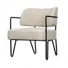 Noir Zeus Chair Metal And Teddy Ivory Fabric 1 Noir Zeus Chair Metal And Teddy Ivory Fabric