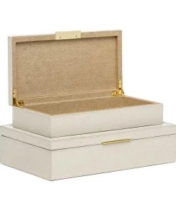 Made Goods Ralston Box Set Light Gray Full Grain Leather New Arrivals