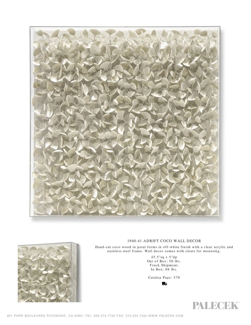 Palecek Adrift Coco Wall Decor Natural Square Palecek Adrift Coco Wall Decor Natural Square