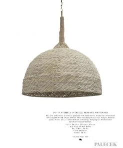 Palecek Wisteria Pendant Oversized Whitewash