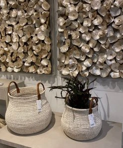 Palecek Cairo Basket White Two Sizes