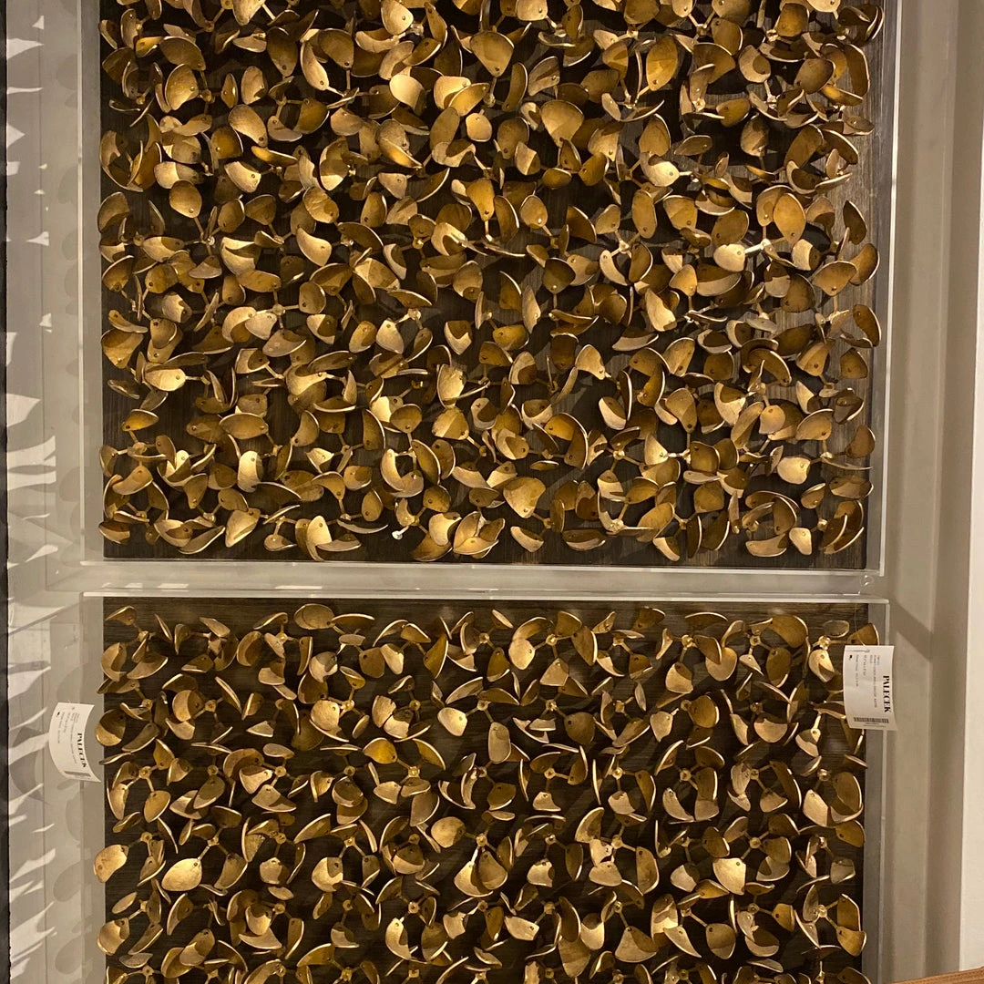 Palecek Adrift Coco Wall Decor Antique Gold 6 Palecek Adrift Coco Wall Decor Antique Gold