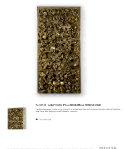 Palecek Adrift Coco Wall Decor Antique Brass Small 7 Palecek Adrift Coco Wall Decor Antique Brass Small