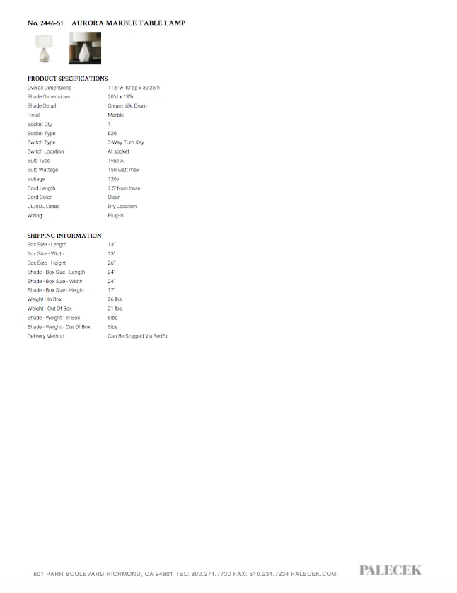 Palecek Aurora Table Lamp 7 Palecek Aurora Table Lamp