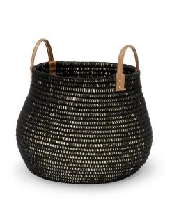 Palecek Cairo Basket Black Two Sizes New Arrivals
