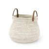 Palecek Cairo Basket White Two Sizes 2 Palecek Cairo Basket White Two Sizes