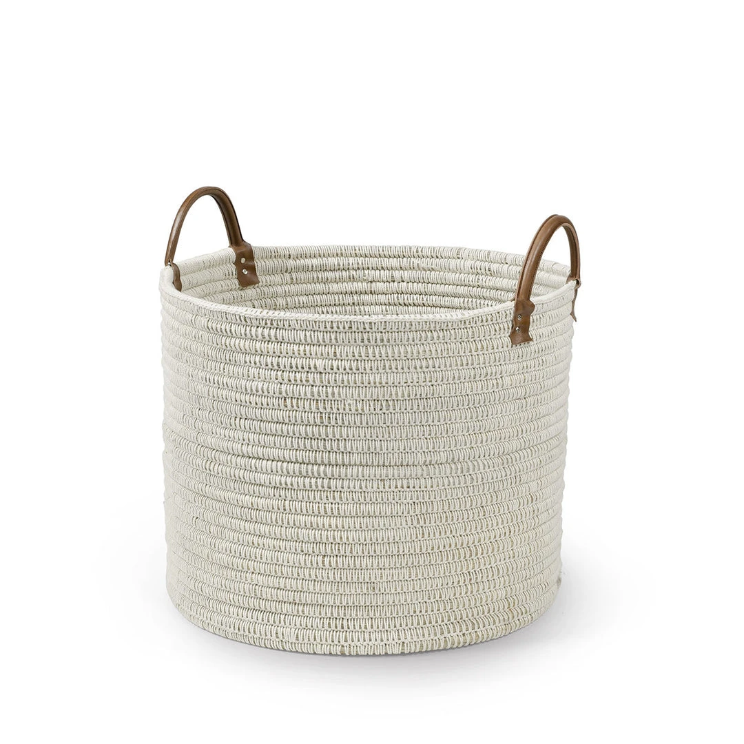 Palecek Cairo Planter Basket White New Arrivals 3 Palecek Cairo Planter Basket White New Arrivals
