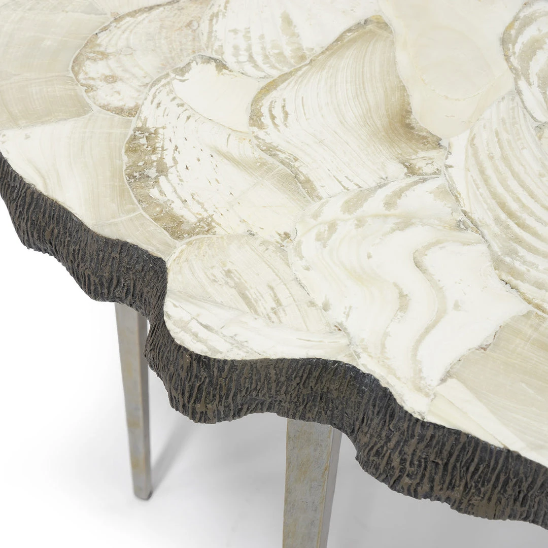 Palecek New Arrivals Chloe Fossil Clam Console Table 6 Palecek New Arrivals Chloe Fossil Clam Console Table