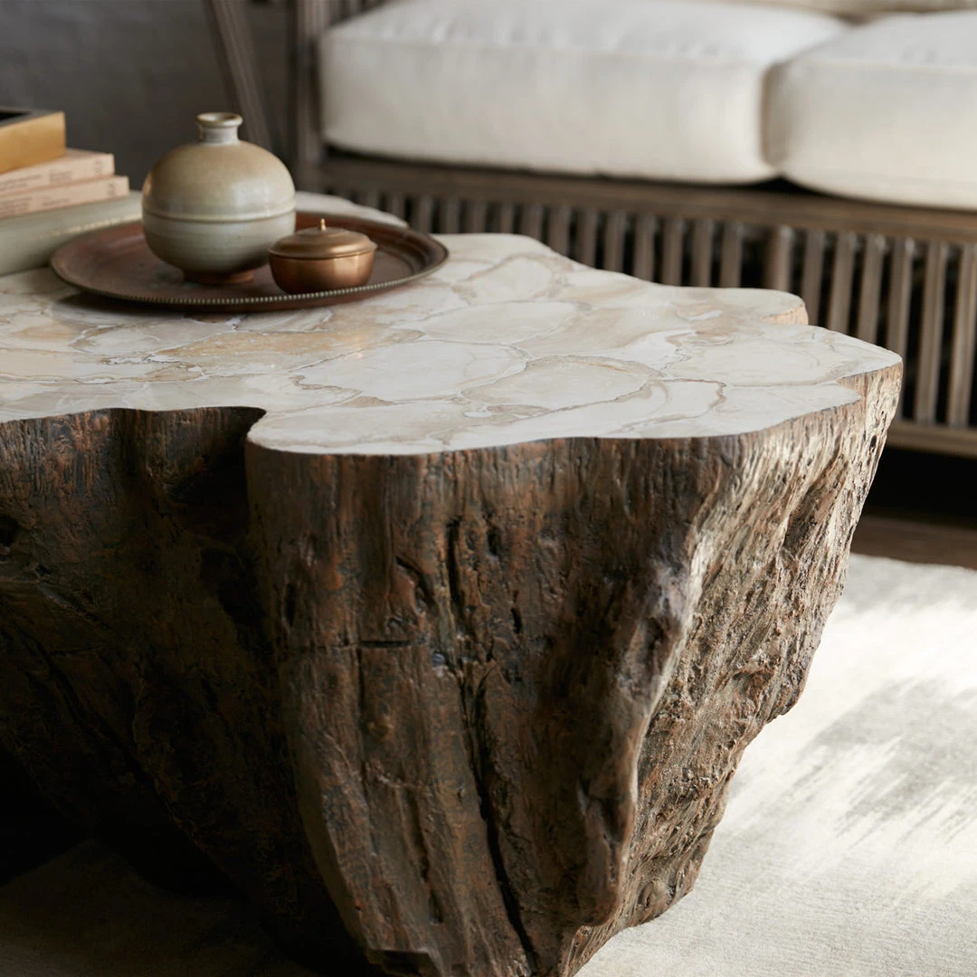 Palecek Chloe Fossil Clam Lava Coffee Table New Arrivals 5 Palecek Chloe Fossil Clam Lava Coffee Table New Arrivals
