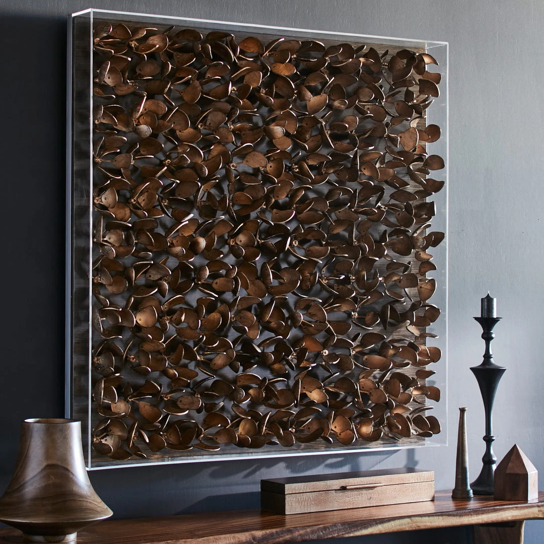 Palecek Adrift Coco Wall Decor Antique Gold 4 Palecek Adrift Coco Wall Decor Antique Gold