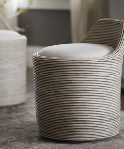 Palecek Enzo Swivel Stool Whitewash New Arrivals