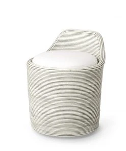 Palecek Enzo Swivel Stool Whitewash New Arrivals