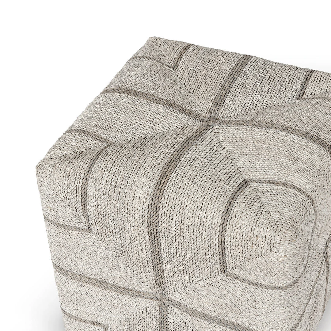 Palecek Fritz Rope Square Ottoman White Fog New Arrivals 7 Palecek Fritz Rope Square Ottoman White Fog New Arrivals