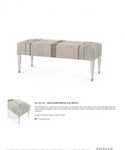Palecek Fritz Rope Bench Fog White New Arrivals 10 Palecek Fritz Rope Bench Fog White New Arrivals