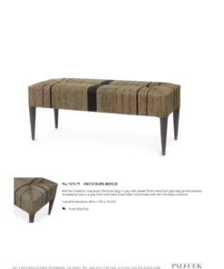 Palecek Fritz Rope Bench