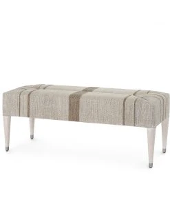 Palecek Fritz Rope Bench Fog White New Arrivals