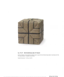 Palecek New Arrivals Fritz Rope Square Ottoman 10 Palecek New Arrivals Fritz Rope Square Ottoman