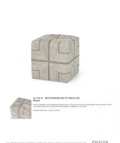 Palecek Fritz Rope Square Ottoman White Fog New Arrivals 14 Palecek Fritz Rope Square Ottoman White Fog New Arrivals