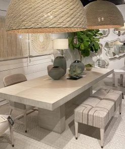 Palecek Fritz Rope Bench Fog White New Arrivals