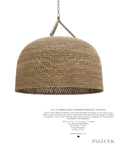 Palecek New Arrivals Green Oaks Pendant Natural Oversized