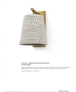 Palecek New Arrivals Green Oaks Sconce Whitesand And Brass