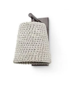 Palecek Green Oaks Sconce Whitesand And Bronze