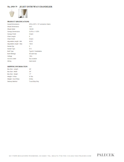 Palecek New Arrivals Juliet Entryway Chandelier 8 Palecek New Arrivals Juliet Entryway Chandelier