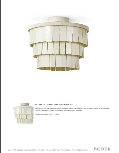 Palecek Juliet Semi Flush 6 Palecek Juliet Semi Flush