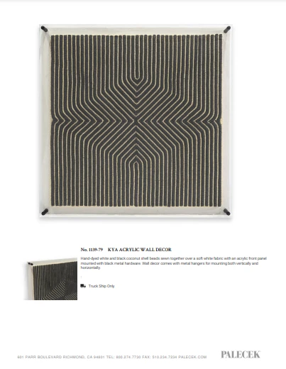 Palecek New Arrivals Kya Acrylic Wall Decor 8 Palecek New Arrivals Kya Acrylic Wall Decor