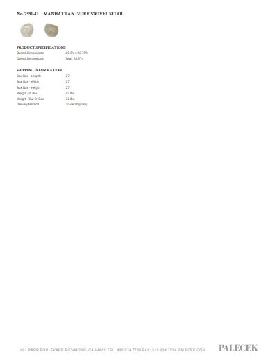 Palecek Manhattan Ivory Swivel Chair New Arrivals Palecek Manhattan Ivory Swivel Chair New Arrivals