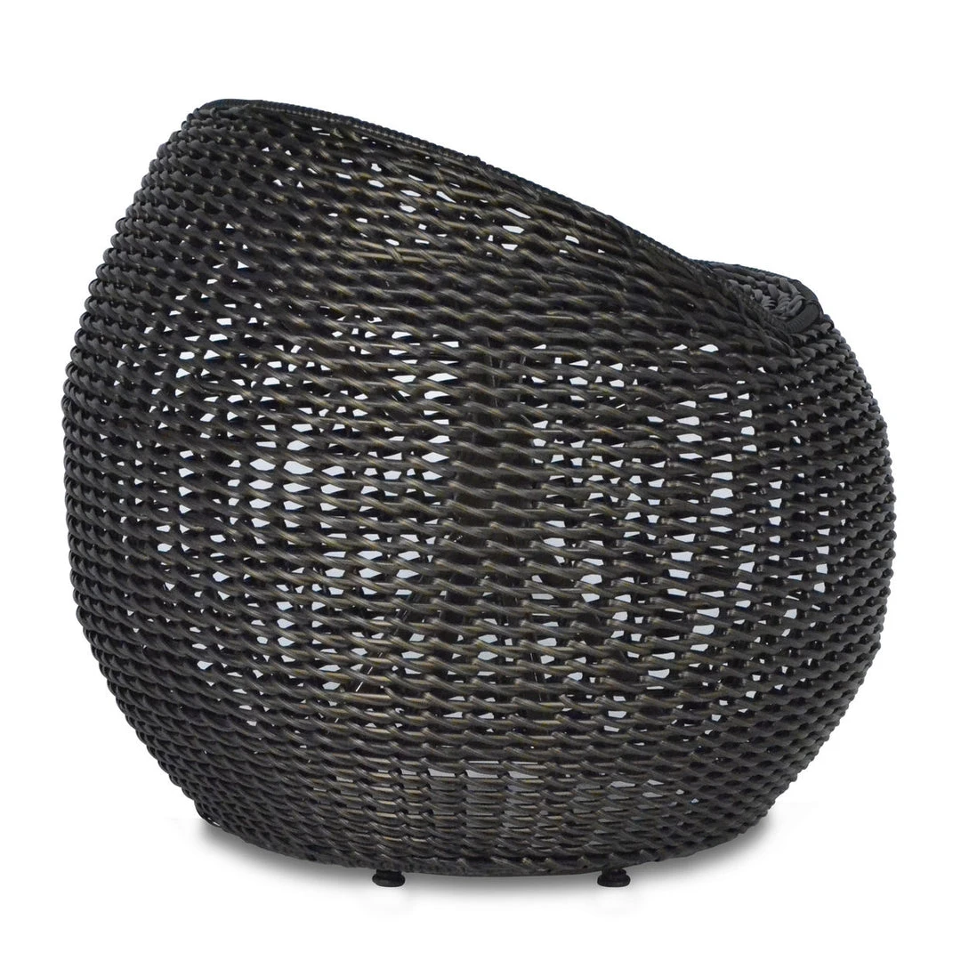 Palecek Outdoor Open Weave Wicker Swivel Stool Black Palecek Outdoor Open Weave Wicker Swivel Stool Black