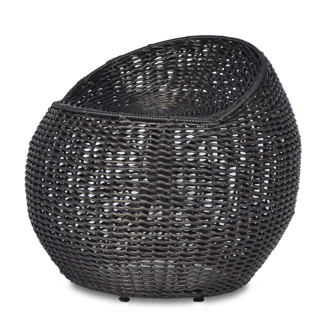 Palecek Outdoor Open Weave Wicker Swivel Stool Black Palecek Outdoor Open Weave Wicker Swivel Stool Black
