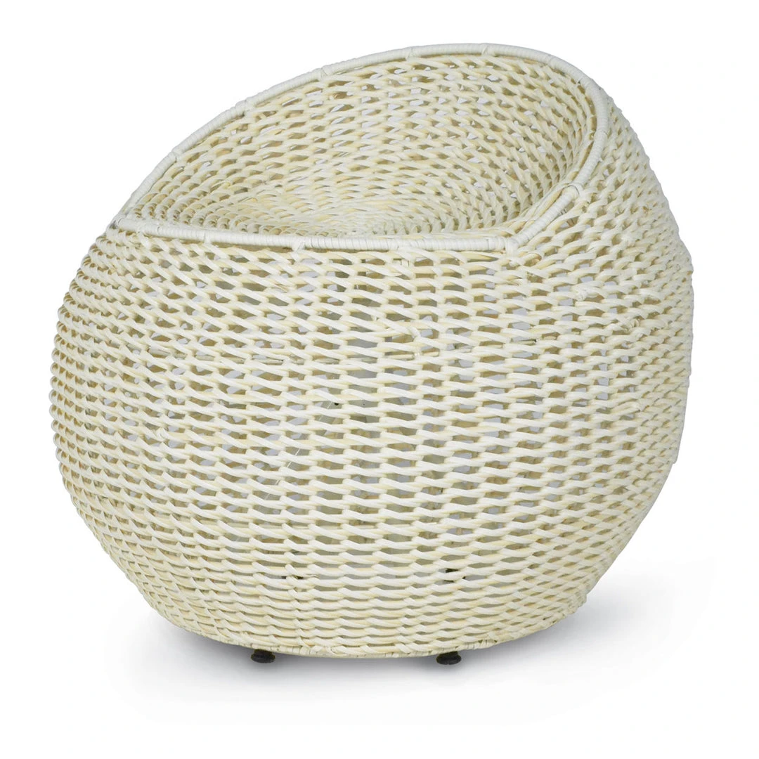 Palecek New Arrivals Outdoor Open Weave Wicker Swivel Stool White 3 Palecek New Arrivals Outdoor Open Weave Wicker Swivel Stool White