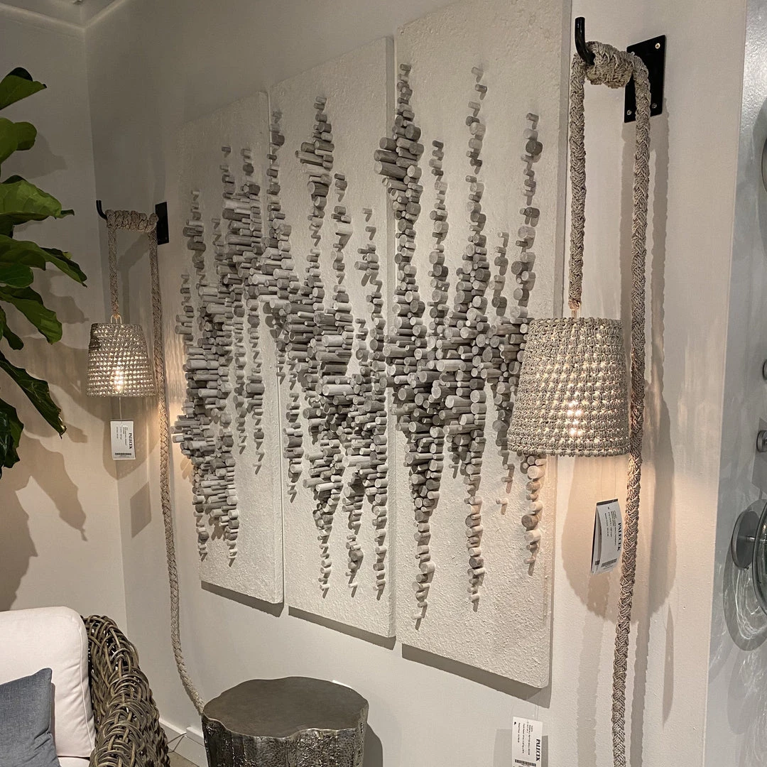 Palecek New Arrivals Rainfall Rattan Wall Decor Set Of 3 6 Palecek New Arrivals Rainfall Rattan Wall Decor Set Of 3