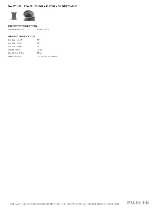 Palecek New Arrivals Roan Hourglass Side Table 6 Palecek New Arrivals Roan Hourglass Side Table