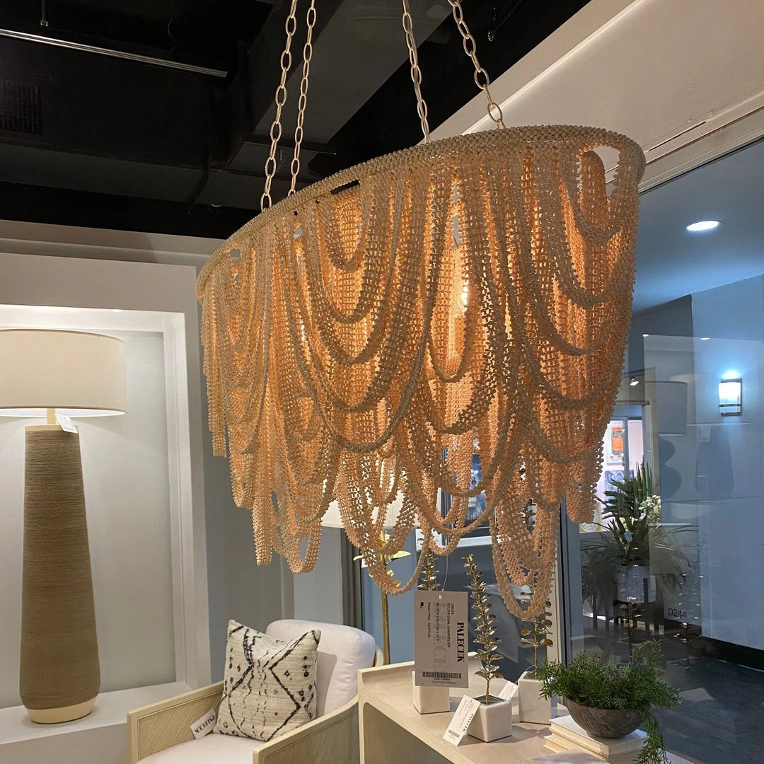 Palecek Selita Oval Chandelier 6 Palecek Selita Oval Chandelier