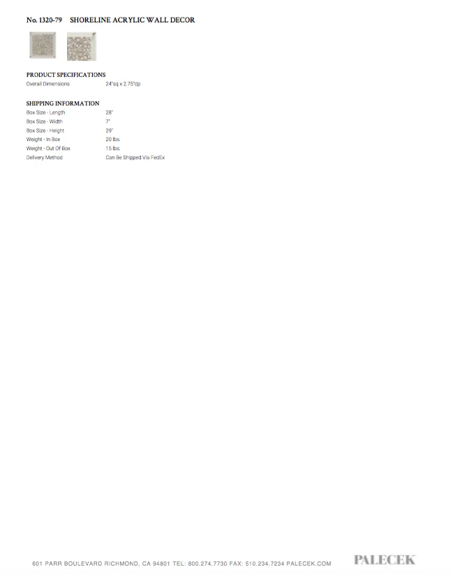 Palecek Shoreline Acrylic Wall Decor 7 Palecek Shoreline Acrylic Wall Decor