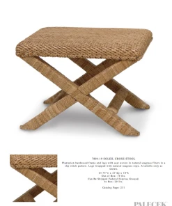 Palecek Soleil Cross Stool New Arrivals 7 Palecek Soleil Cross Stool New Arrivals
