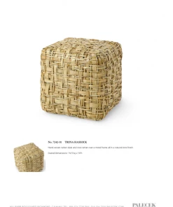 Palecek New Arrivals Trina Hassock Rattan 12 Palecek New Arrivals Trina Hassock Rattan