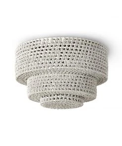 Palecek Veranda Flushmount Whitewash Pewter New Arrivals