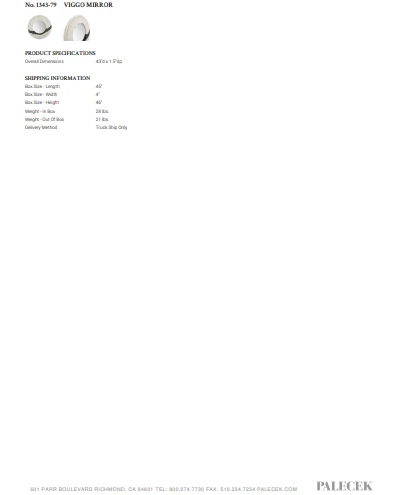 Palecek Viggo Mirror Cotton New Arrivals 8 Palecek Viggo Mirror Cotton New Arrivals